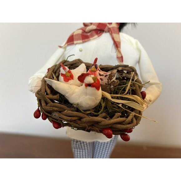 Byers Choice Caroler Three 3 French Hens 12 Days Of Christmas 13” Signed w/Box - Picture 7 of 15